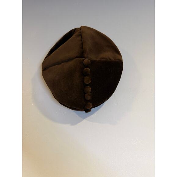 Liz Claiborne Vintage Brown Velvet Hat | Button Detail main image 4